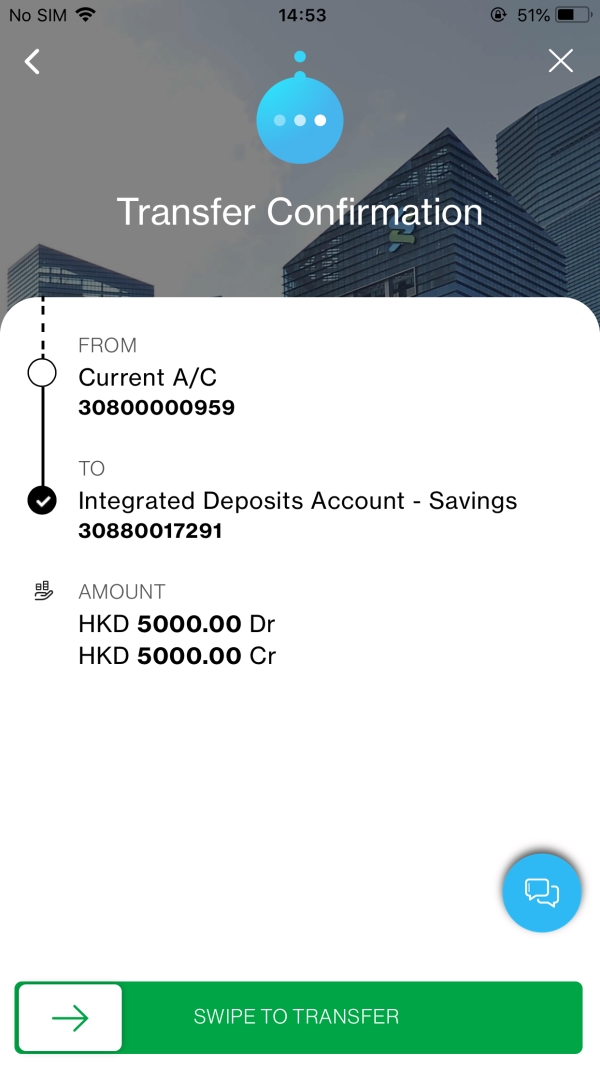 SC Mobile Make an FX transfer Step 3