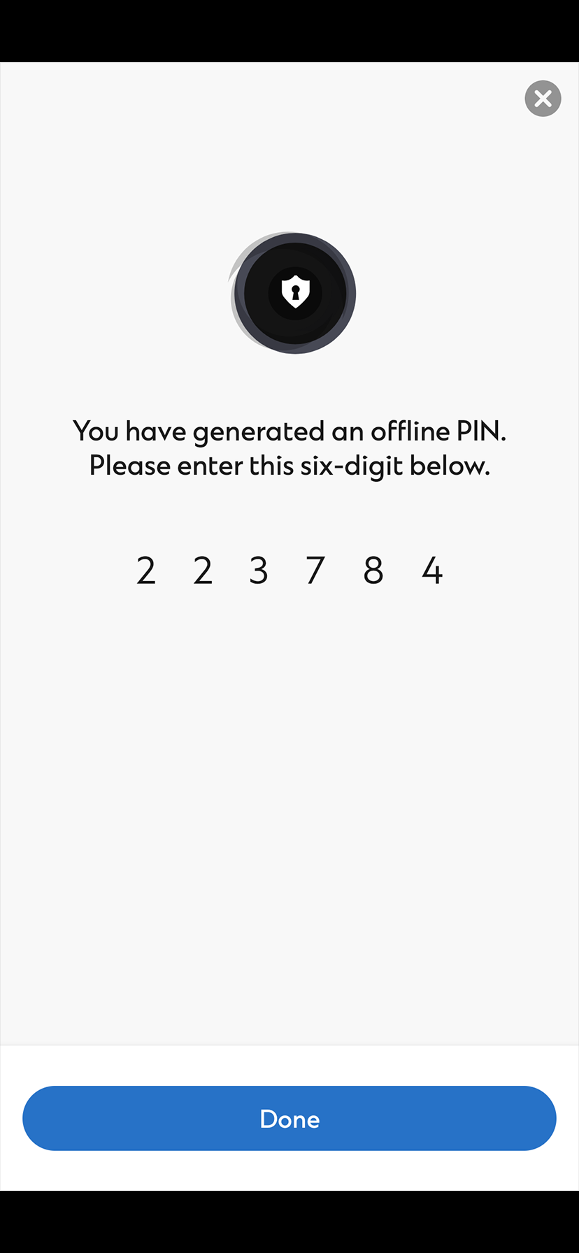 Using Offline PIN for online banking login - Step 5