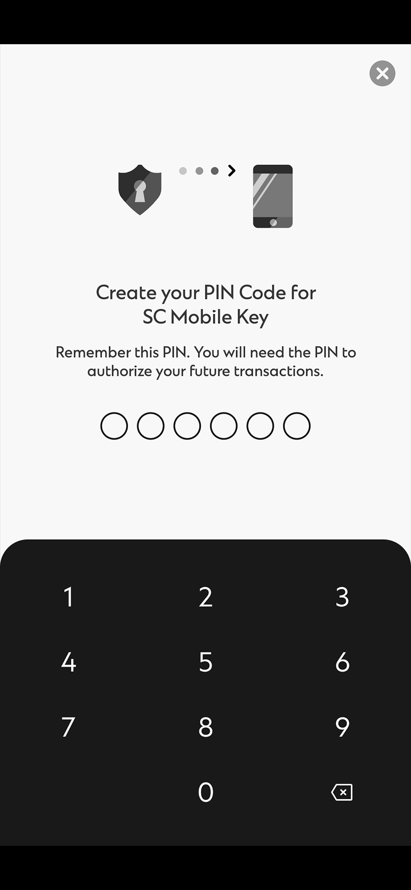 Register your SC Mobile Key Step 4