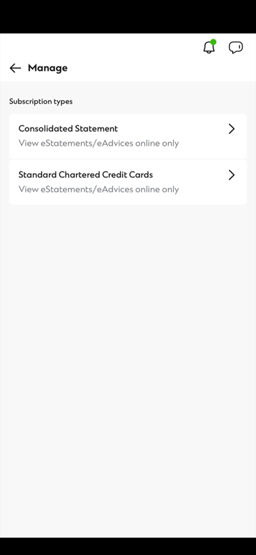 Subscribe and view eStatements on SC Mobile Step 4