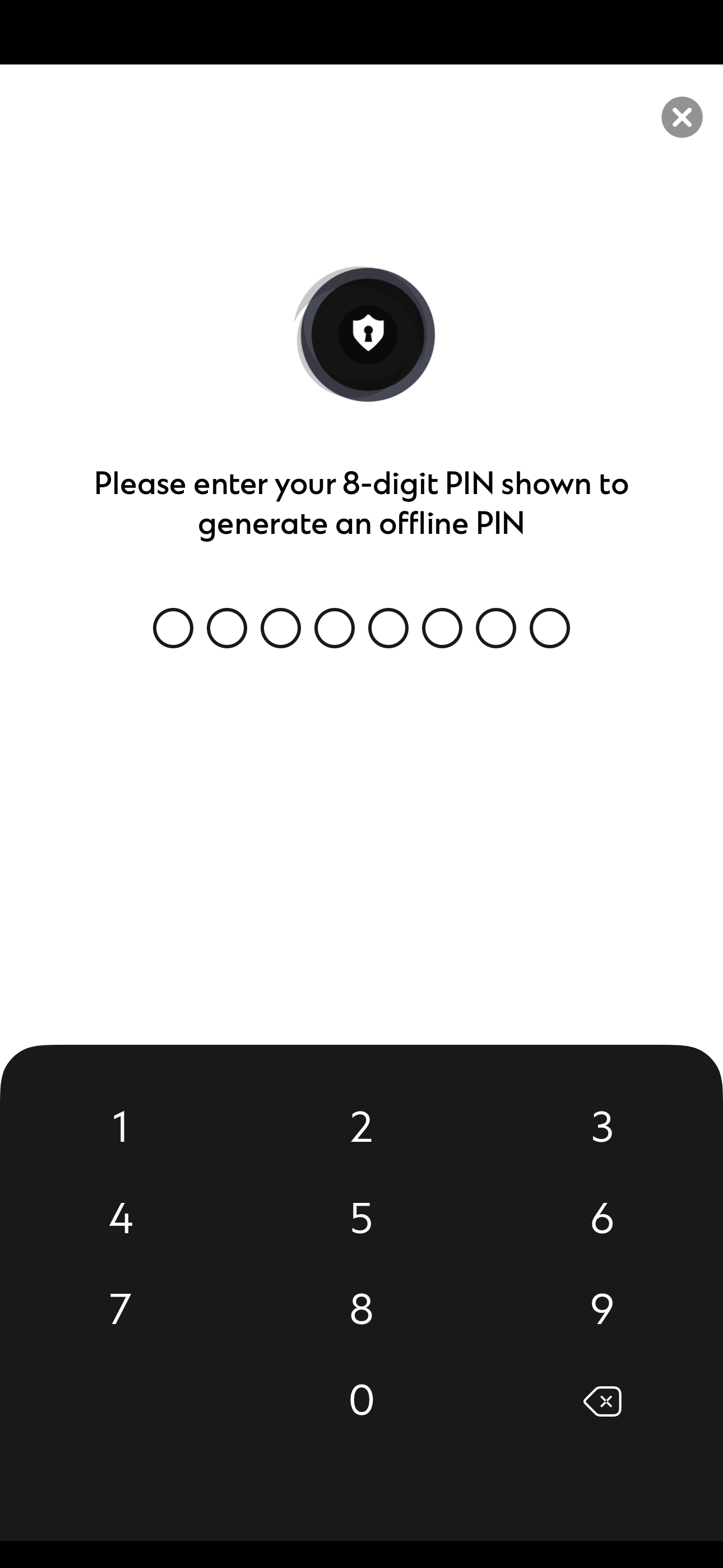 Using Offline PIN for online banking transaction - Step 5