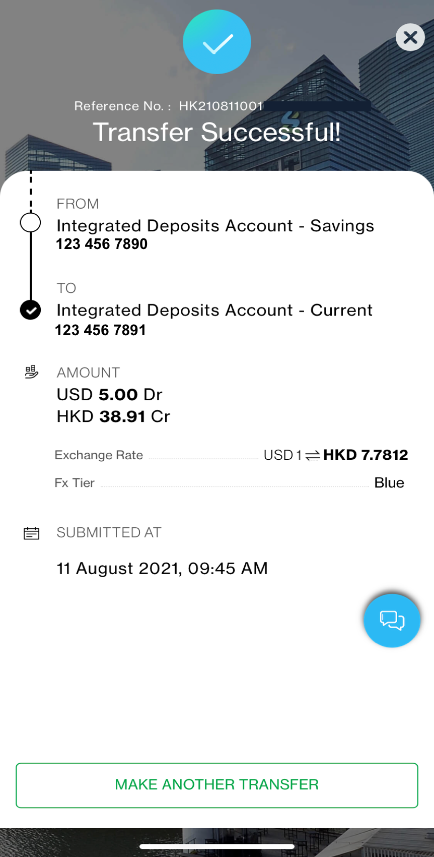 Your transfer is submitted!