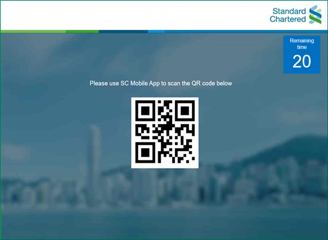QR code displayed for scanning