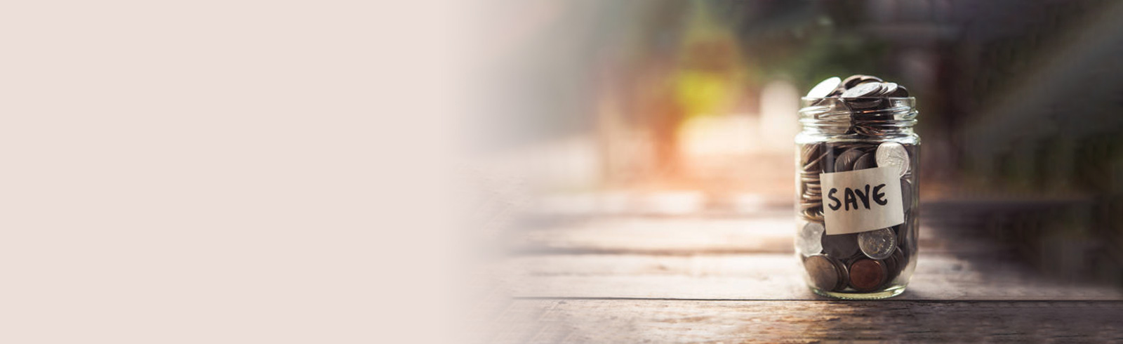 A Jar of coins with "Save" label, to save for retirement expenditures